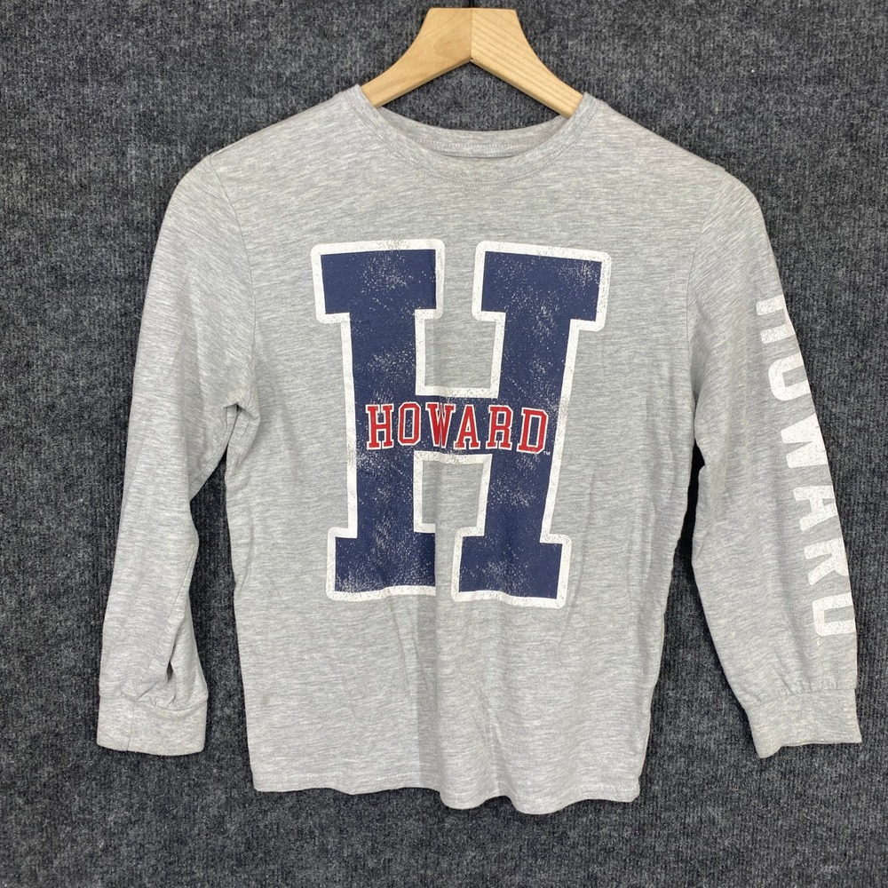 Art Class Boys Howard University Long Sleeve Graphic Tee Gray M 7/8